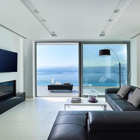Beachfront Villa In Crete - Epavli Luxury Villa アギア・ペラギア エクステリア 写真