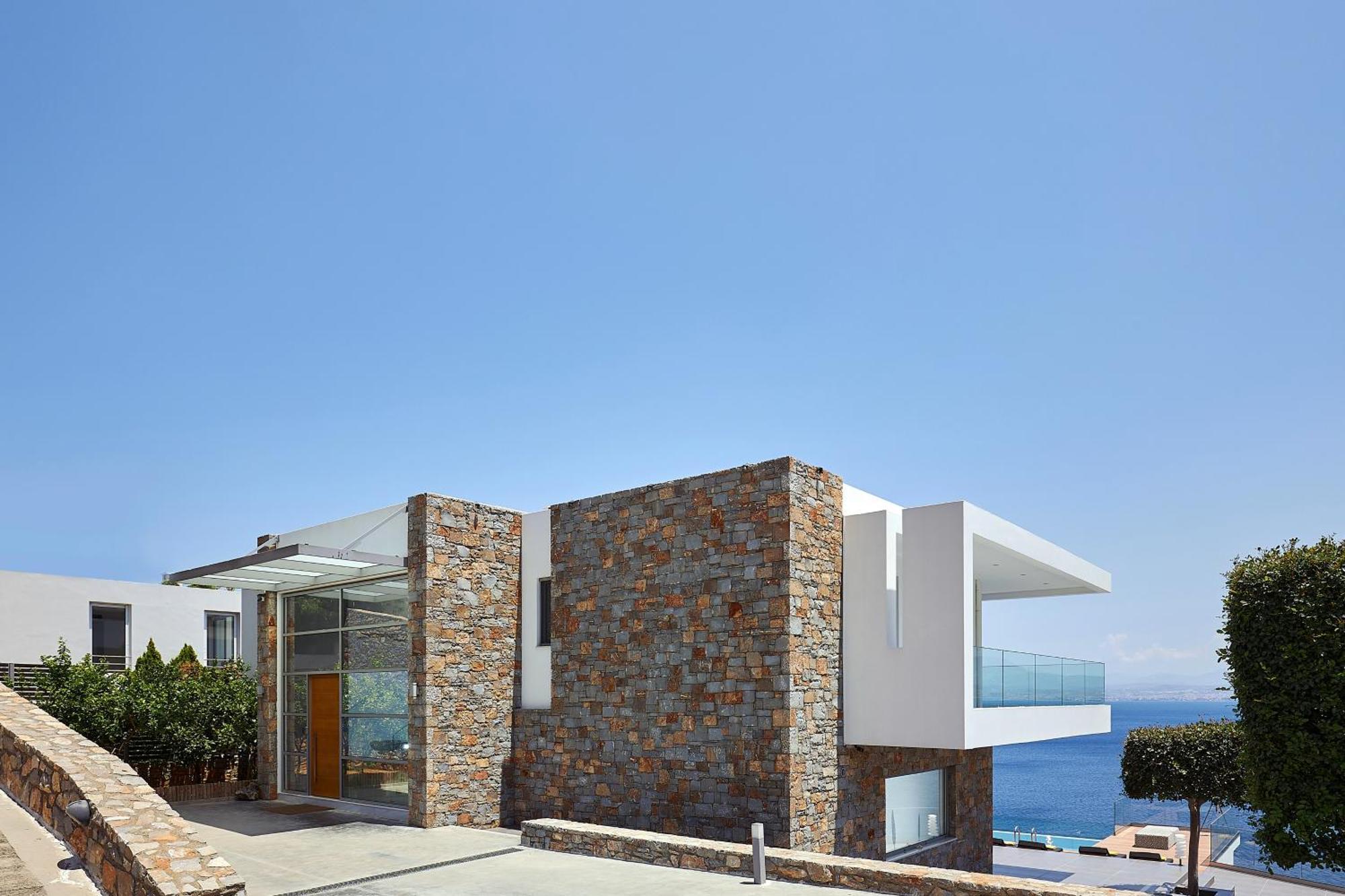 Beachfront Villa In Crete - Epavli Luxury Villa アギア・ペラギア エクステリア 写真