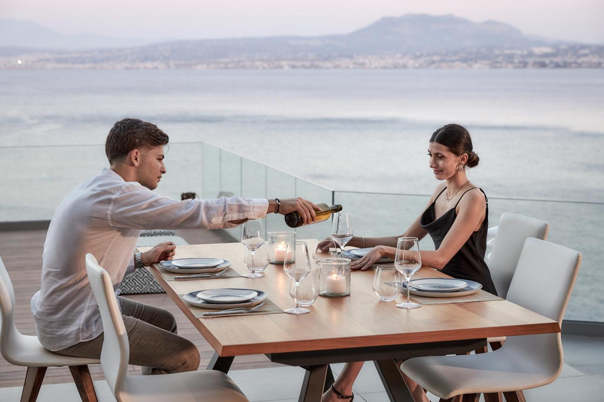 Beachfront Villa In Crete - Epavli Luxury Villa アギア・ペラギア エクステリア 写真