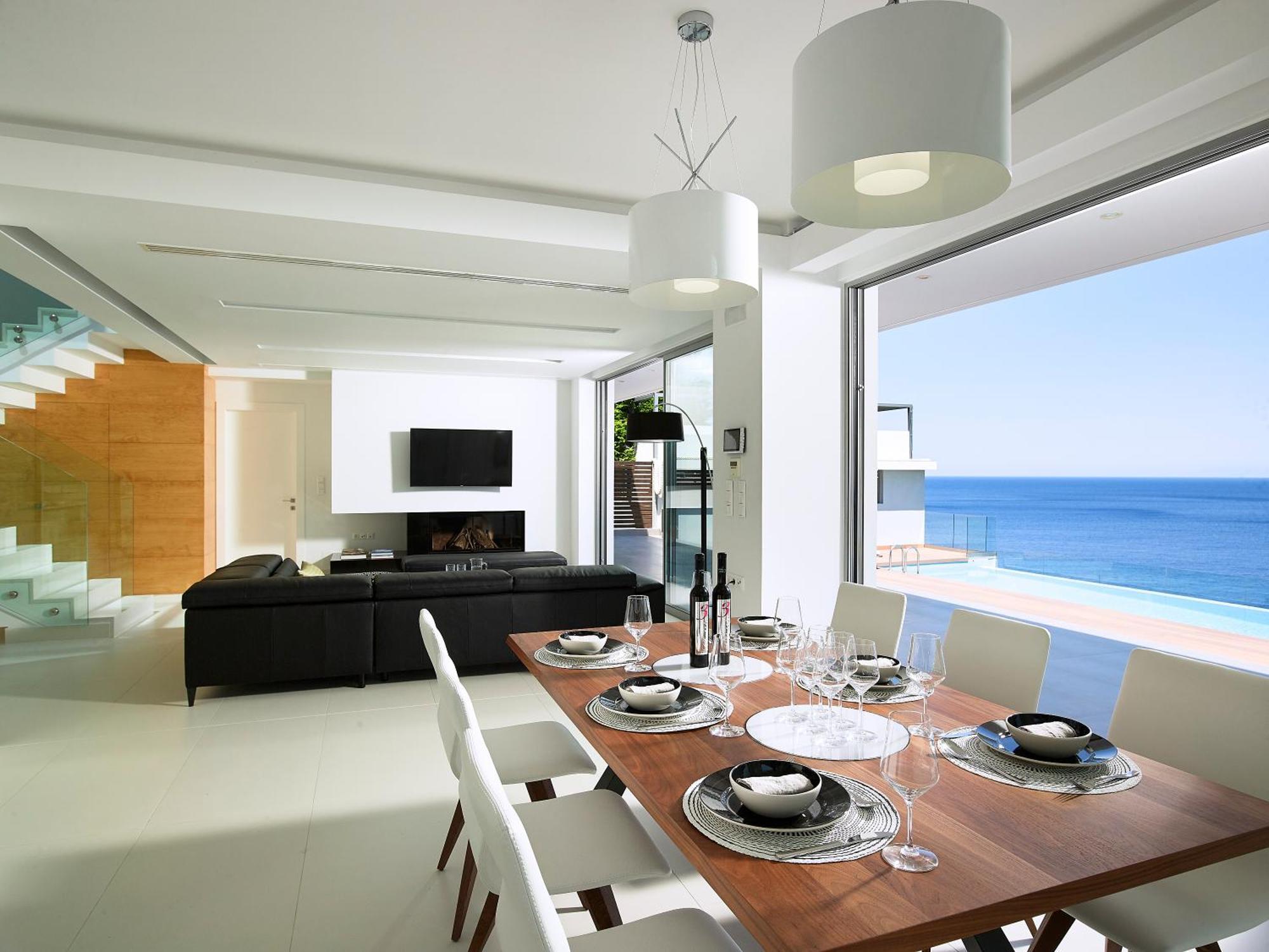 Beachfront Villa In Crete - Epavli Luxury Villa アギア・ペラギア エクステリア 写真